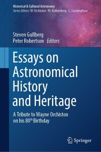 Cover image: Essays on Astronomical History and Heritage 9783031294921