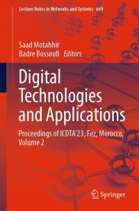 Titelbild: Digital Technologies and Applications 9783031298592