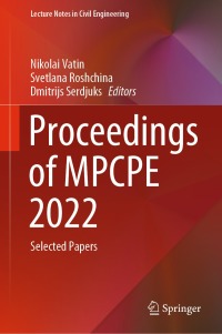 Cover image: Proceedings of MPCPE 2022 9783031305696