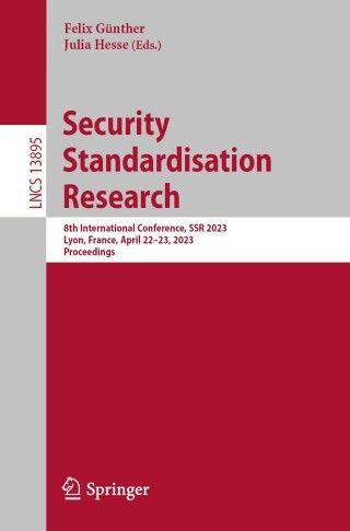 Cover image: Security Standardisation Research 9783031307300