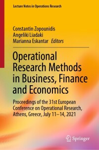 Imagen de portada: Operational Research Methods in Business, Finance and Economics 9783031312403