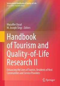 Imagen de portada: Handbook of Tourism and Quality-of-Life Research II 9783031315121