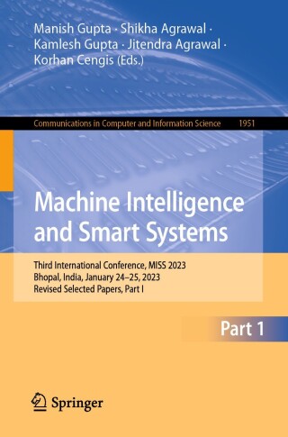 Imagen de portada: Machine Intelligence and Smart Systems 9783031317224