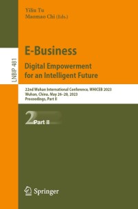 Imagen de portada: E-Business. Digital Empowerment for an Intelligent Future 9783031323010