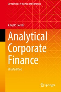 Cover image: Analytical Corporate Finance 3rd edition 9783031323188