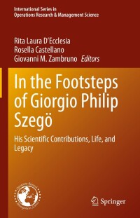Cover image: In the Footsteps of Giorgio Philip Szegö 9783031323331