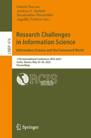 Cover image: Research Challenges in Information Science: Information Science and the Connected World 9783031330797
