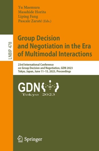 Cover image: Group Decision and Negotiation in the Era of Multimodal Interactions 9783031337796