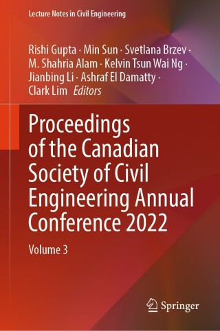 Imagen de portada: Proceedings of the Canadian Society of Civil Engineering Annual Conference 2022 9783031340260