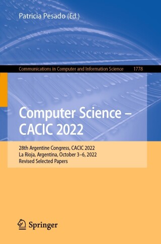 Cover image: Computer Science – CACIC 2022 9783031341465