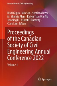 Immagine di copertina: Proceedings of the Canadian Society of Civil Engineering Annual Conference 2022 9783031345920