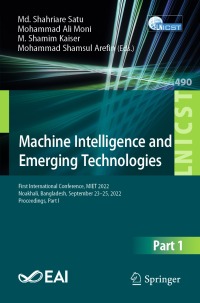 Cover image: Machine Intelligence and Emerging Technologies 9783031346187