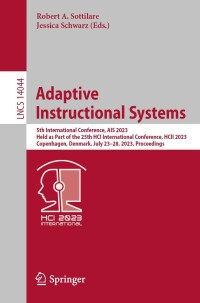 Cover image: Adaptive Instructional Systems 9783031347344