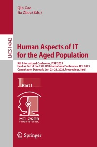 Titelbild: Human Aspects of IT for the Aged Population 9783031348655