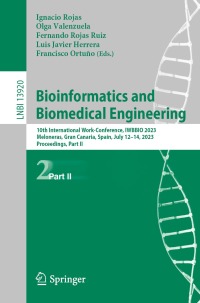 Imagen de portada: Bioinformatics and Biomedical Engineering 9783031349591