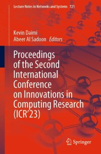 Imagen de portada: Proceedings of the Second International Conference on Innovations in Computing Research (ICR’23) 9783031353079