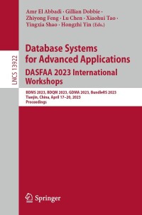 Cover image: Database Systems for Advanced Applications. DASFAA 2023 International Workshops 9783031354144