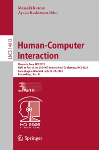 Cover image: Human-Computer Interaction 9783031356018