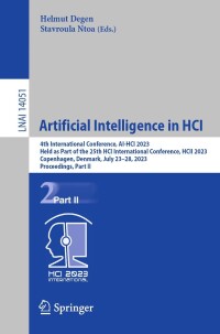 Imagen de portada: Artificial Intelligence in HCI 9783031358937