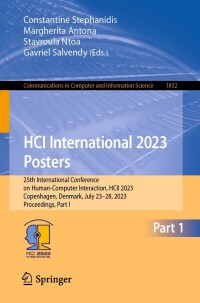 Imagen de portada: HCI International 2023 Posters 9783031359880