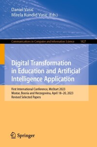 Omslagafbeelding: Digital Transformation in Education and Artificial Intelligence Application 9783031368325