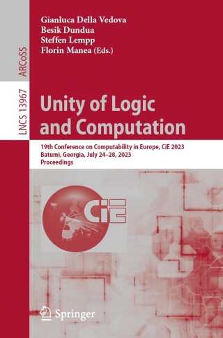 Imagen de portada: Unity of Logic and Computation 9783031369773