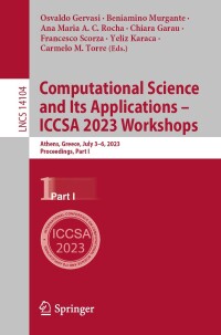 Imagen de portada: Computational Science and Its Applications – ICCSA 2023 Workshops 9783031371042