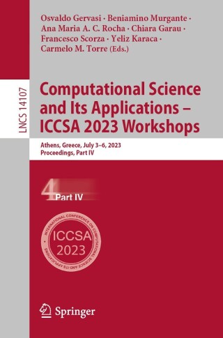 Imagen de portada: Computational Science and Its Applications – ICCSA 2023 Workshops 9783031371134