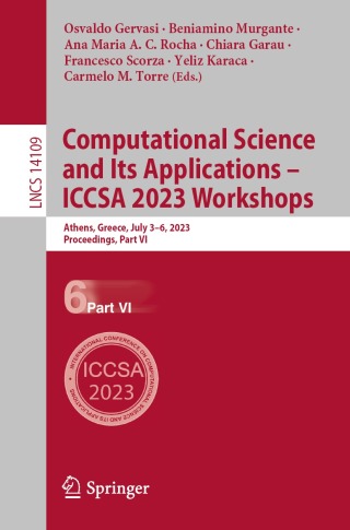 Omslagafbeelding: Computational Science and Its Applications – ICCSA 2023 Workshops 9783031371196
