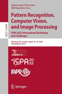 Imagen de portada: Pattern Recognition, Computer Vision, and Image Processing. ICPR 2022 International Workshops and Challenges 9783031377419