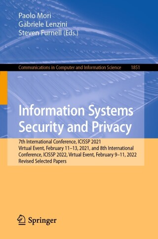 Cover image: Information Systems Security and Privacy 9783031378065