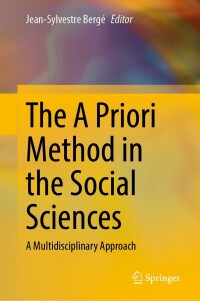 Cover image: The A Priori Method in the Social Sciences 9783031382598
