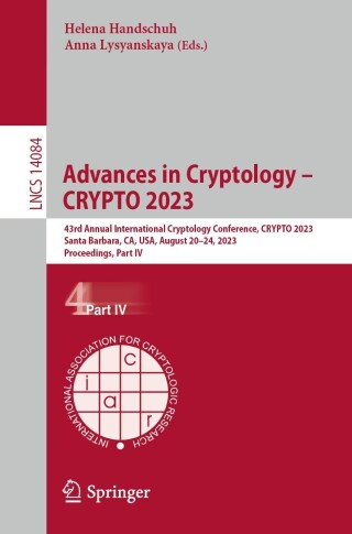 Cover image: Advances in Cryptology – CRYPTO 2023 9783031385506