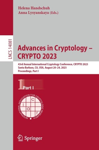 Cover image: Advances in Cryptology – CRYPTO 2023 9783031385568