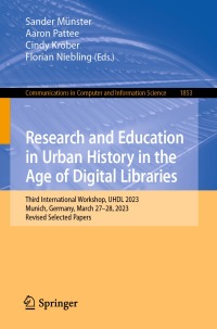 Imagen de portada: Research and Education in Urban History in the Age of Digital Libraries 9783031388705