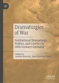 Cover image: Dramaturgies of War 9783031393174