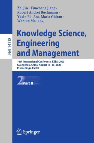 Cover image: Knowledge Science, Engineering and Management 9783031402852