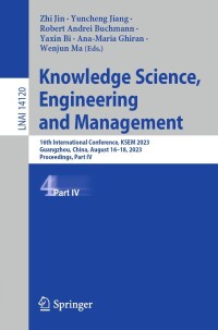 Imagen de portada: Knowledge Science, Engineering and Management 9783031402913