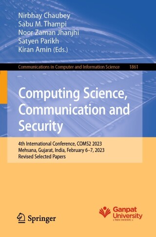 Imagen de portada: Computing Science, Communication and Security 9783031405631