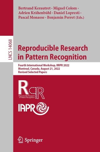 Immagine di copertina: Reproducible Research in Pattern Recognition 9783031407727