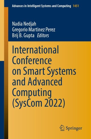 Cover image: International Conference on Smart Systems and Advanced Computing (SysCom 2022) 9783031409042