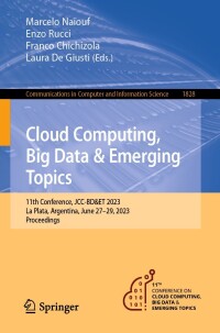 Cover image: Cloud Computing, Big Data & Emerging Topics 9783031409417