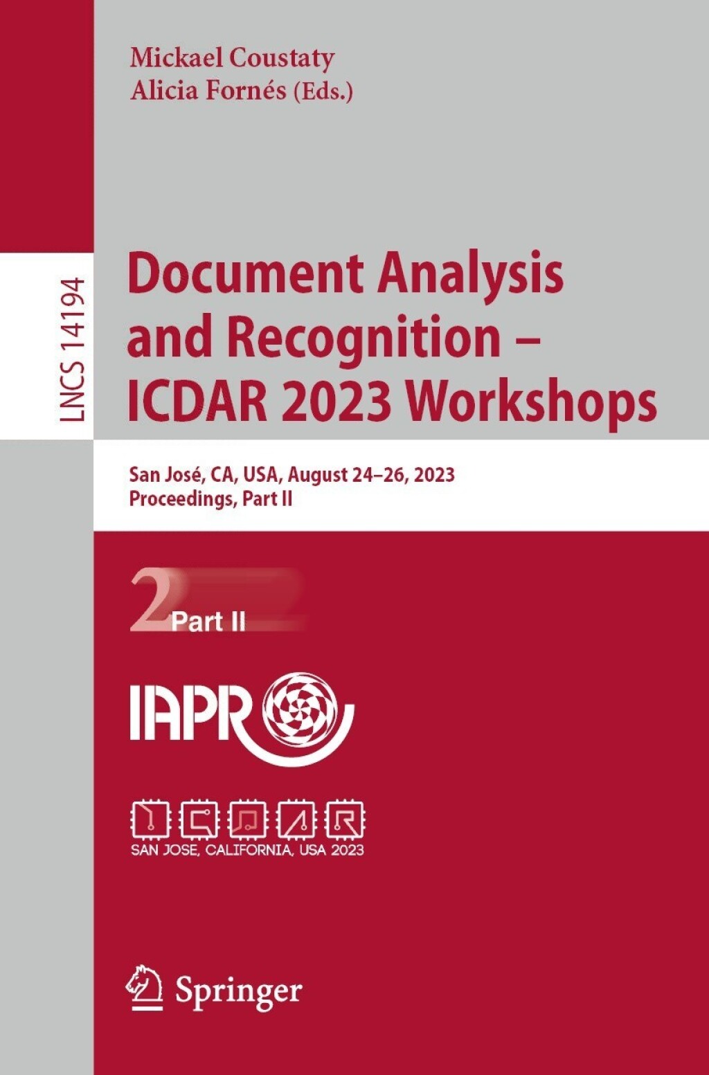 Document Analysis and Recognition – ICDAR 2023 Workshops San José, CA, USA, August 24–26, 2023, Proceedings, Part II