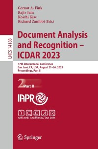 Cover image: Document Analysis and Recognition - ICDAR 2023 9783031416781