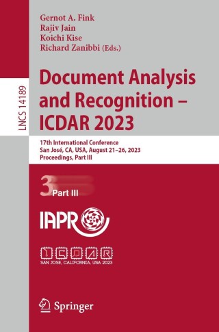 Cover image: Document Analysis and Recognition - ICDAR 2023 9783031416811