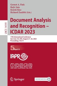 Cover image: Document Analysis and Recognition - ICDAR 2023 9783031417337