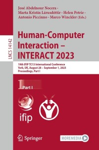 Imagen de portada: Human-Computer Interaction – INTERACT 2023 9783031422799