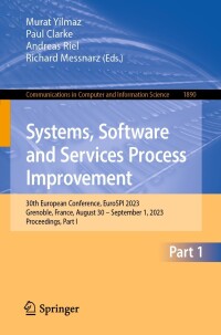 Cover image: Systems, Software and Services Process Improvement 9783031423062