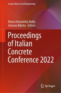 Cover image: Proceedings of Italian Concrete Conference 2022 9783031431012