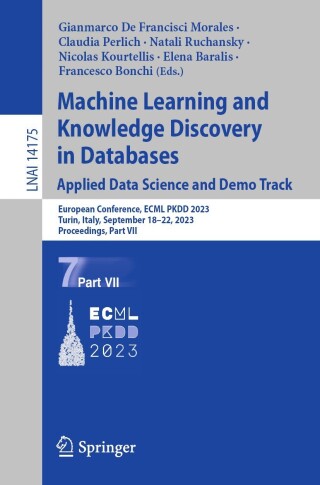 Imagen de portada: Machine Learning and Knowledge Discovery in Databases: Applied Data Science and Demo Track 9783031434297